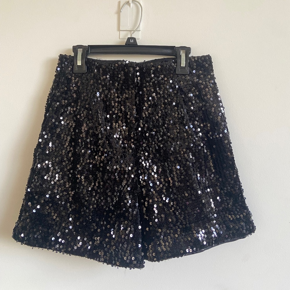 Black Sequin Shorts